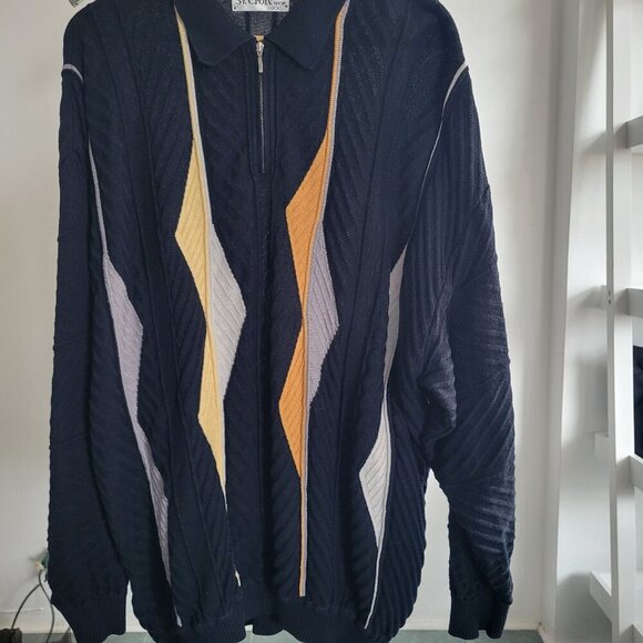 St. Croix Tri Color 1/4 Zip Men’s Sweater (Size: XXL) - Picture 10 of 16